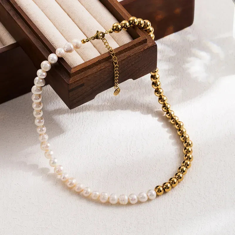 Half Pearl Necklace